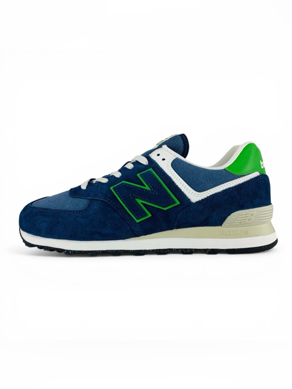 New Balance 574 NB Navy Alpine Green Men's Shoes Casual Sneakers U574QBL